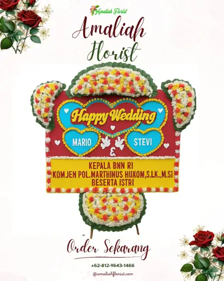 Papan Bunga Pernikahan Praya Barat
